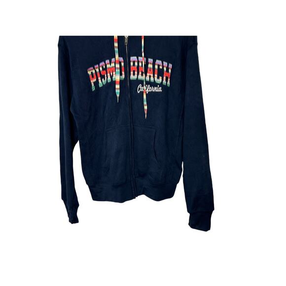 PISMO Beach California Navy Blue Hooded Full-Zip Sweat Jacket Women's Small NEW - Picture 3 of 6
